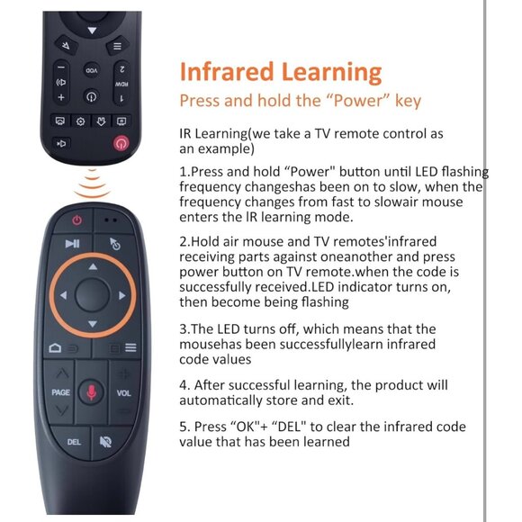 2.4G Wireless Air Mouse Remote With Keyboard & Voice Control - Picture 3 of 14